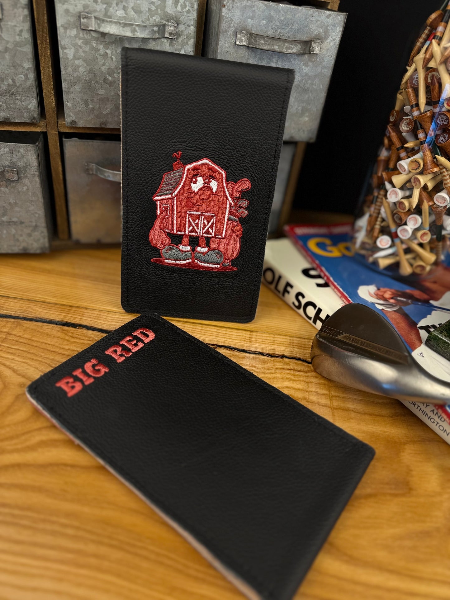 Big Red Leather Yardage Book