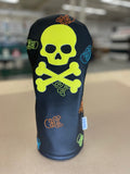 Leather Neon Skull Driver Headcover